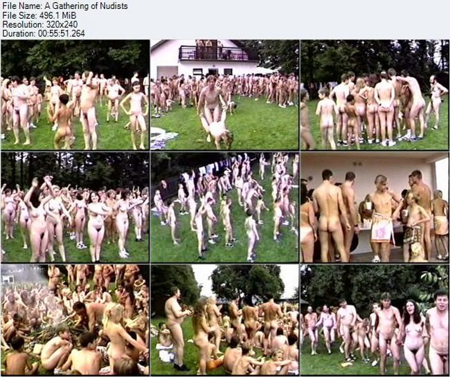 Nudism video - A gathering of nudists Nudism video - A gathering of nudists