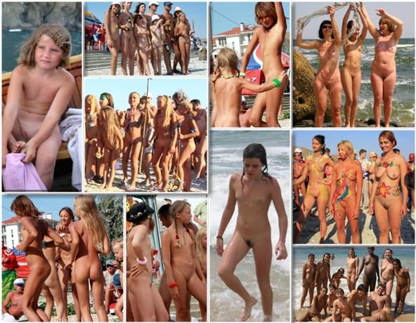 Young nudists photo - Group beach and splash Young nudists photo - Group beach and splash