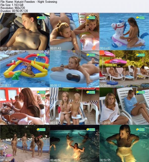 Naturist Freedom video - Night swimming Naturist Freedom video - Night swimming